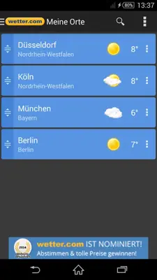 wetter.com android App screenshot 2