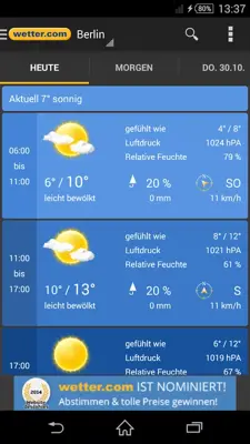 wetter.com android App screenshot 6