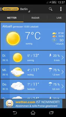 wetter.com android App screenshot 7